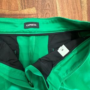 Express editor pants crop bright green
